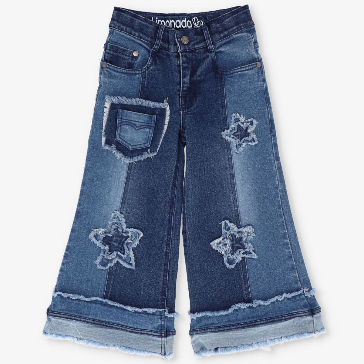 LIMONADA - Jeans niña con estrellas denim azul Limonada