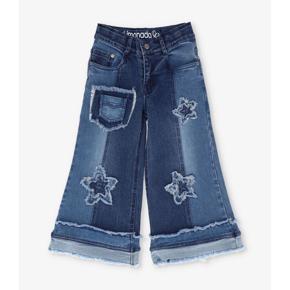 LIMONADA - Jeans niña con estrellas denim azul Limonada