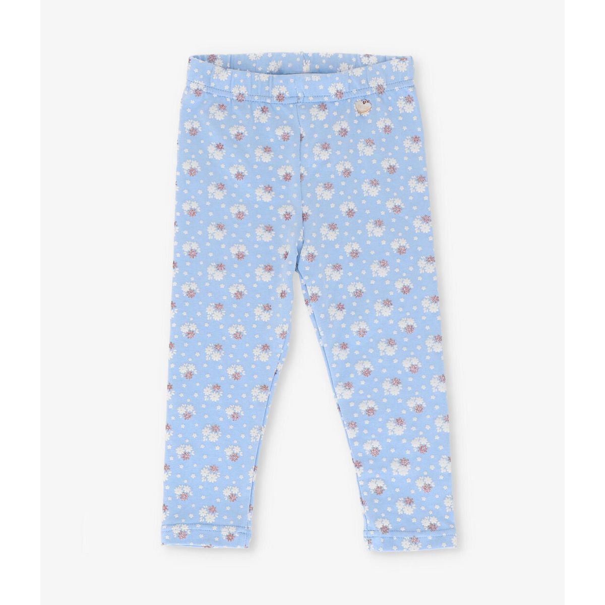 4KIDS - Calza niña con flores celeste 4 Kids