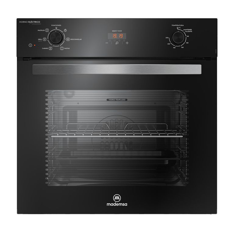 MADEMSA Horno Empotrable Eléctrico 59L Convector y Temporizador OM6CB