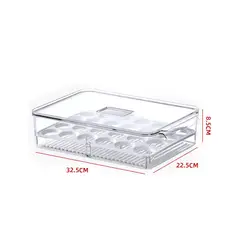 GENERICO - Organizador Cajon Doble Para Huevos 48 Unidades Cocina
