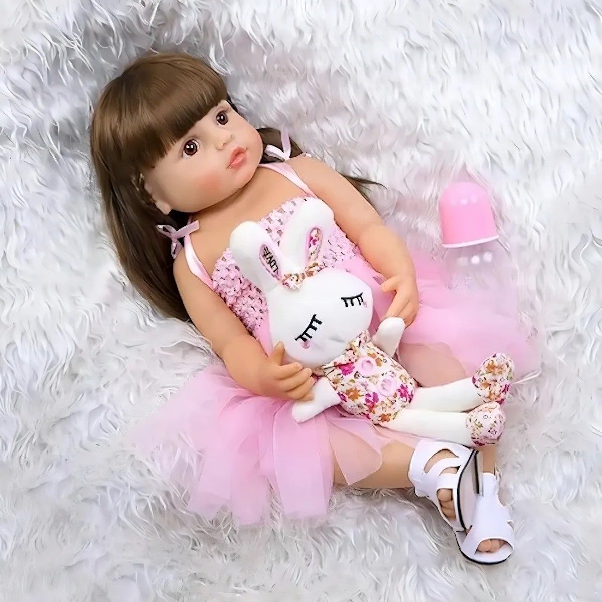 GENERICO - Muñeca Reborn Bebé Realista De Silicona Lavable 55cm BELUG