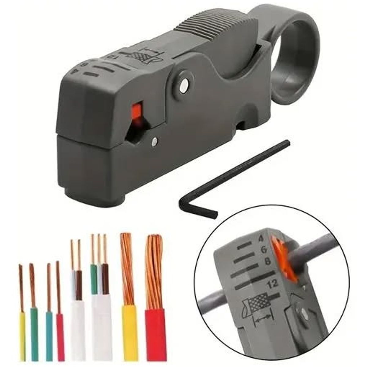 GENERICO - Cortador Pelador Cable Coaxial Rg6, Rg59, Rg58