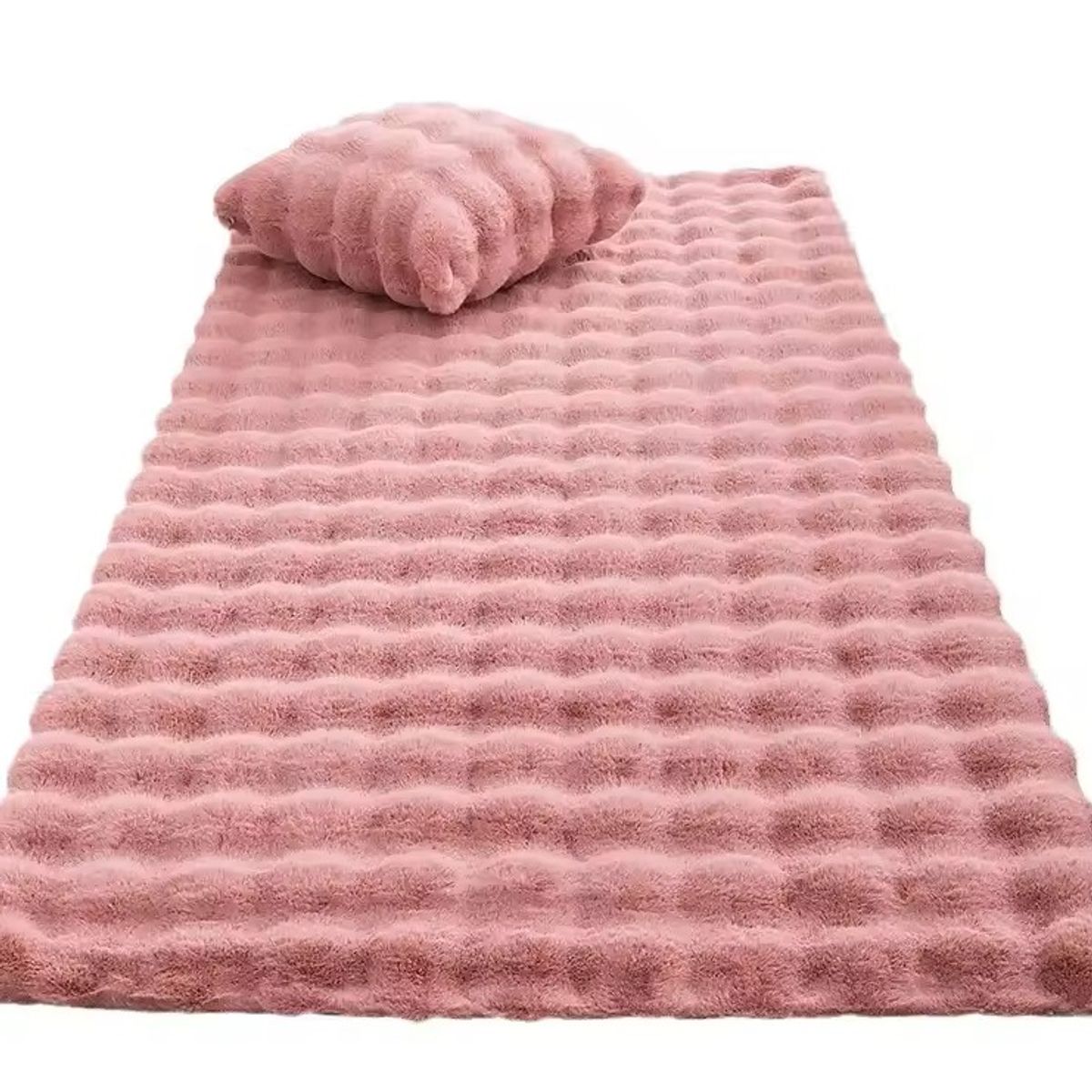 GENERICO - ALFOMBRA DECORATIVA PELO LARGO CON TEXTURA PIEL DE CONEJO
