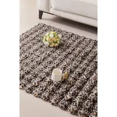 GENERICO - ALFOMBRA DECORATIVA PELO LARGO CON TEXTURA PIEL DE CONEJO