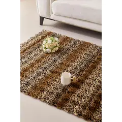 GENERICO - ALFOMBRA DECORATIVA PELO LARGO CON TEXTURA PIEL DE CONEJO
