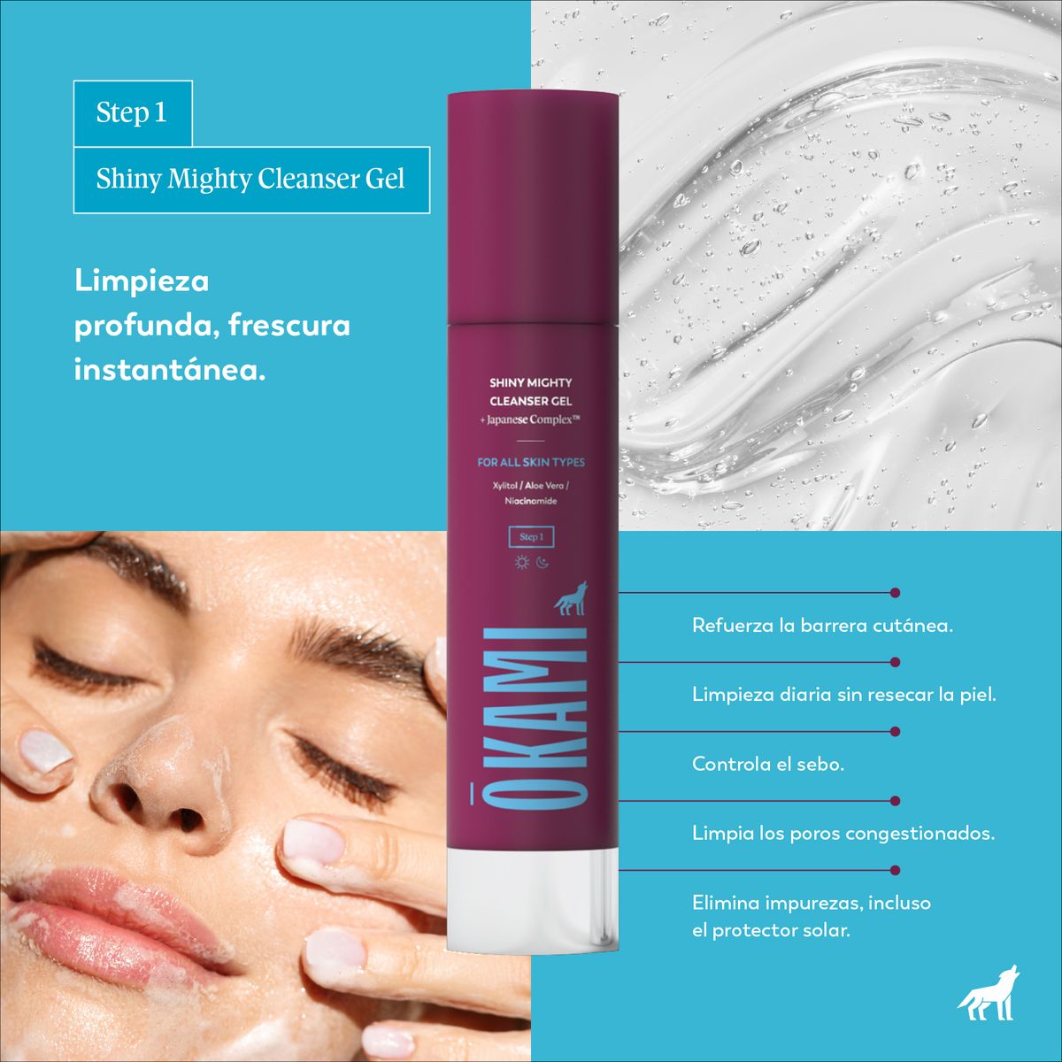 OKAMI - SHINY MIGHTY CLEANSER GEL 120 ML