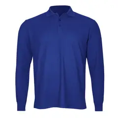 ANDESLAND OUTDOOR APPAREL - Polera Algodón Pique Manga Larga Velox Azulino Hombre