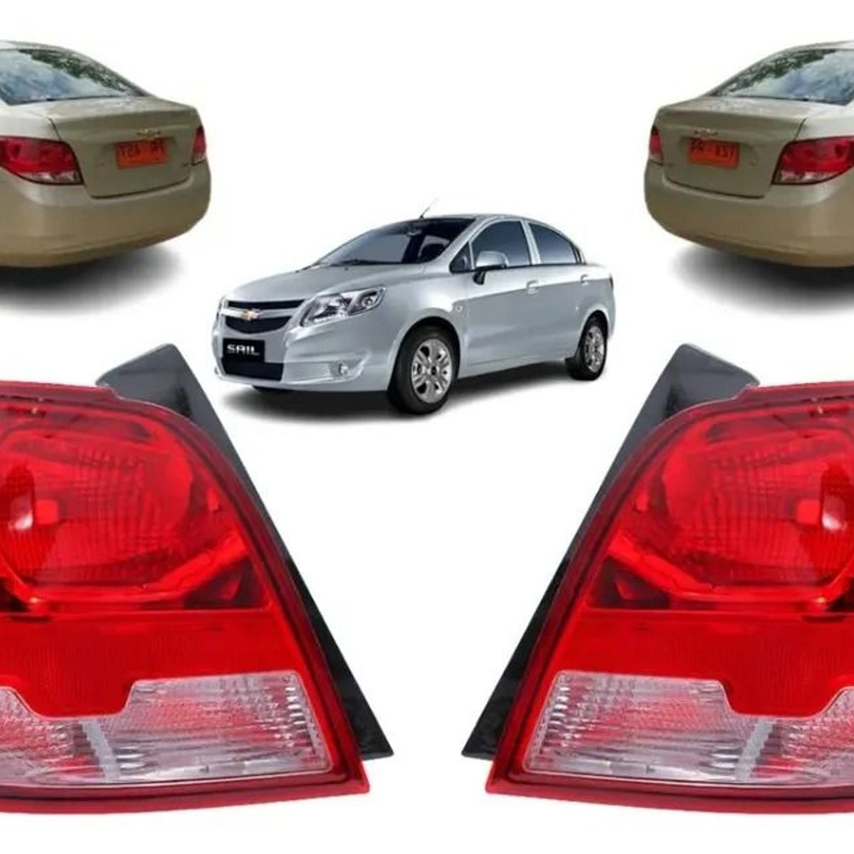 GENERICO - PAR FAROLES TRASEROS CHEVROLET SAIL 2015-2023