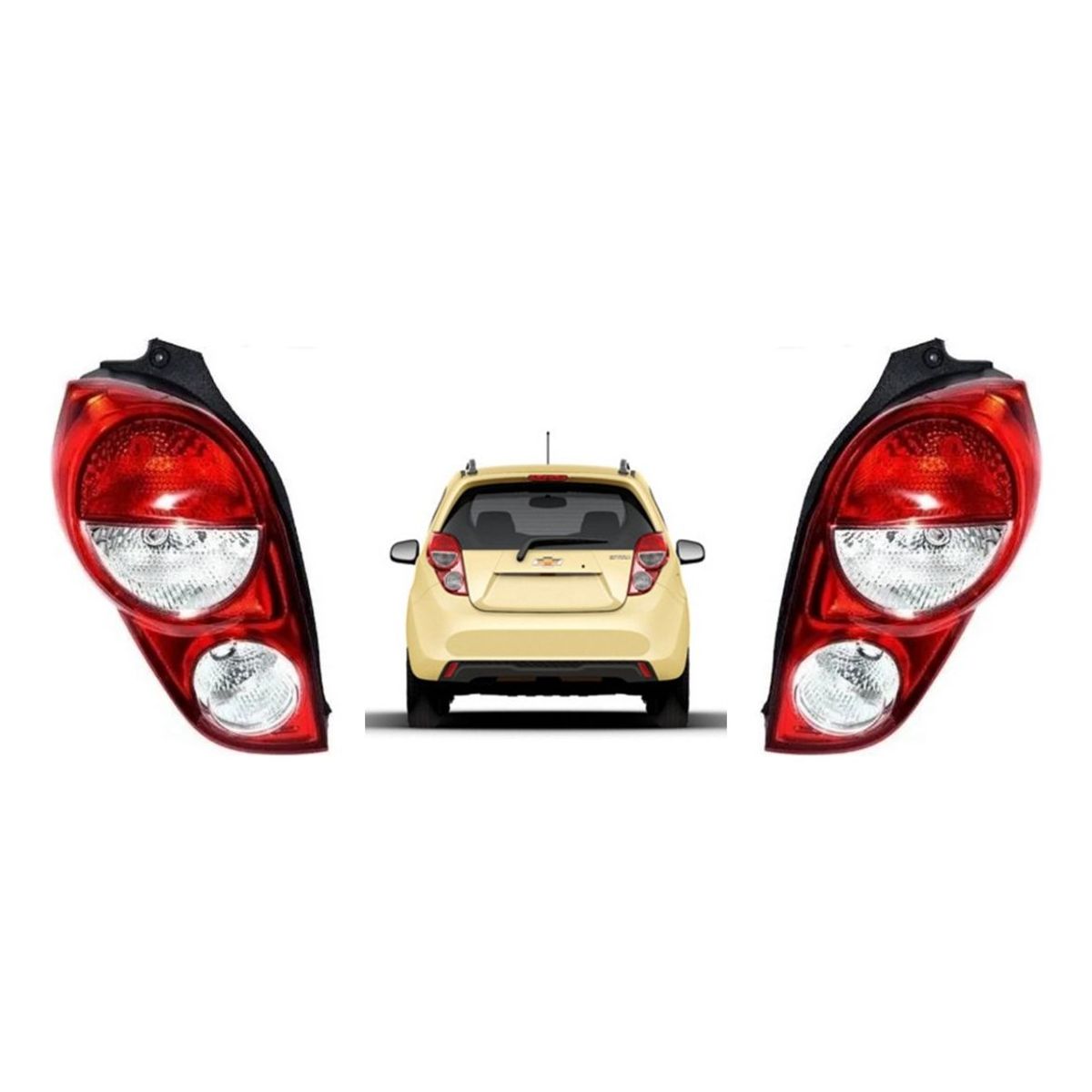 GENERICO - PAR FAROLES TRASEROS CHEVROLET SPARK 2013-2017