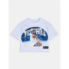 UNDER ARMOUR - Polera Crop TINI Unisex Blanca - FUTTTURA