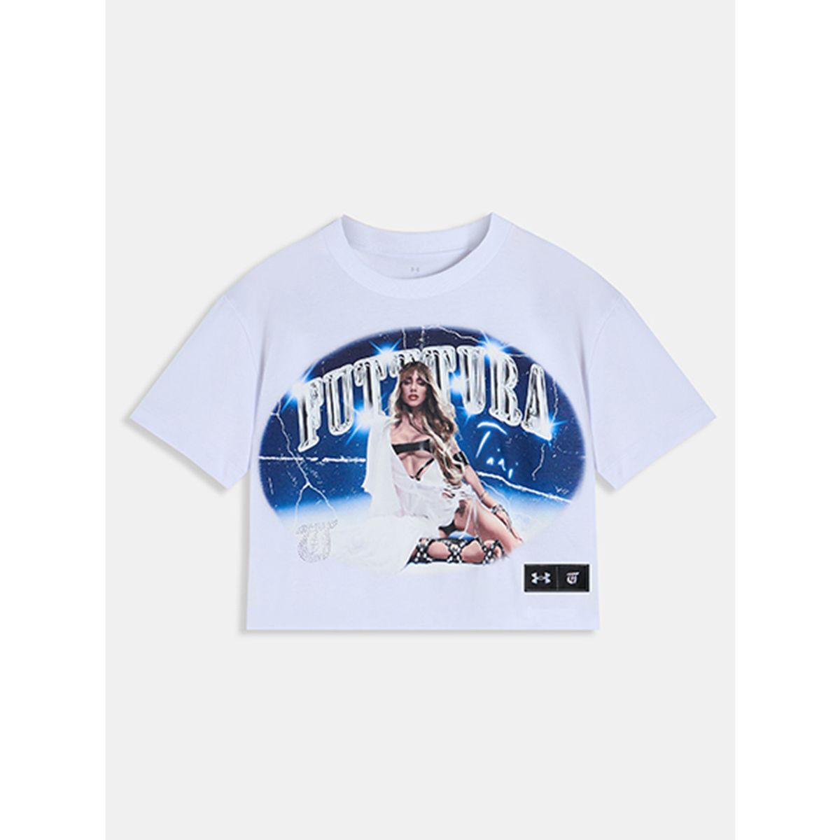 UNDER ARMOUR - Polera Crop TINI Unisex Blanca - FUTTTURA UNDER ARMOUR