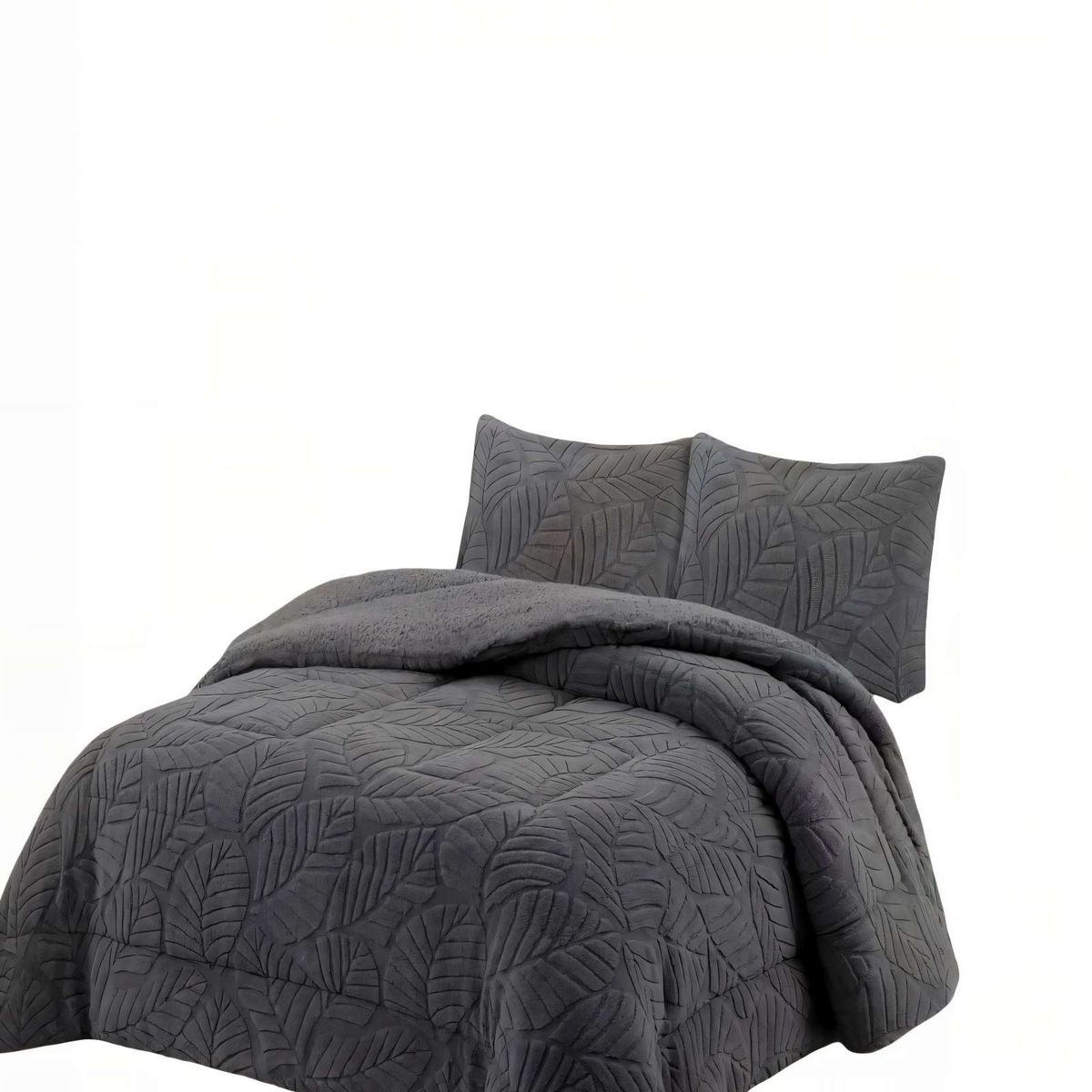 GENERICO - CUBRECAMA DE RELIEVE PREMIUM TAMAÑO  2P 230CMX250CM COLOR GRIS