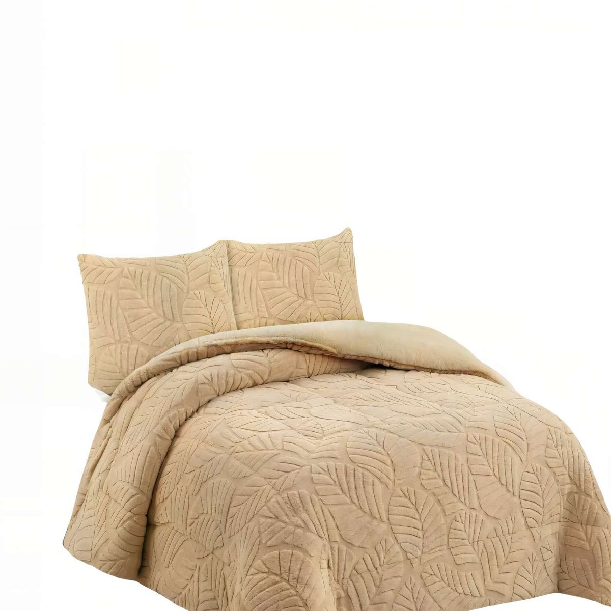 GENERICO - CUBRECAMA DE RELIEVE PREMIUM TAMAÑO  KING 250CMX270CM  COLOR BEIGE