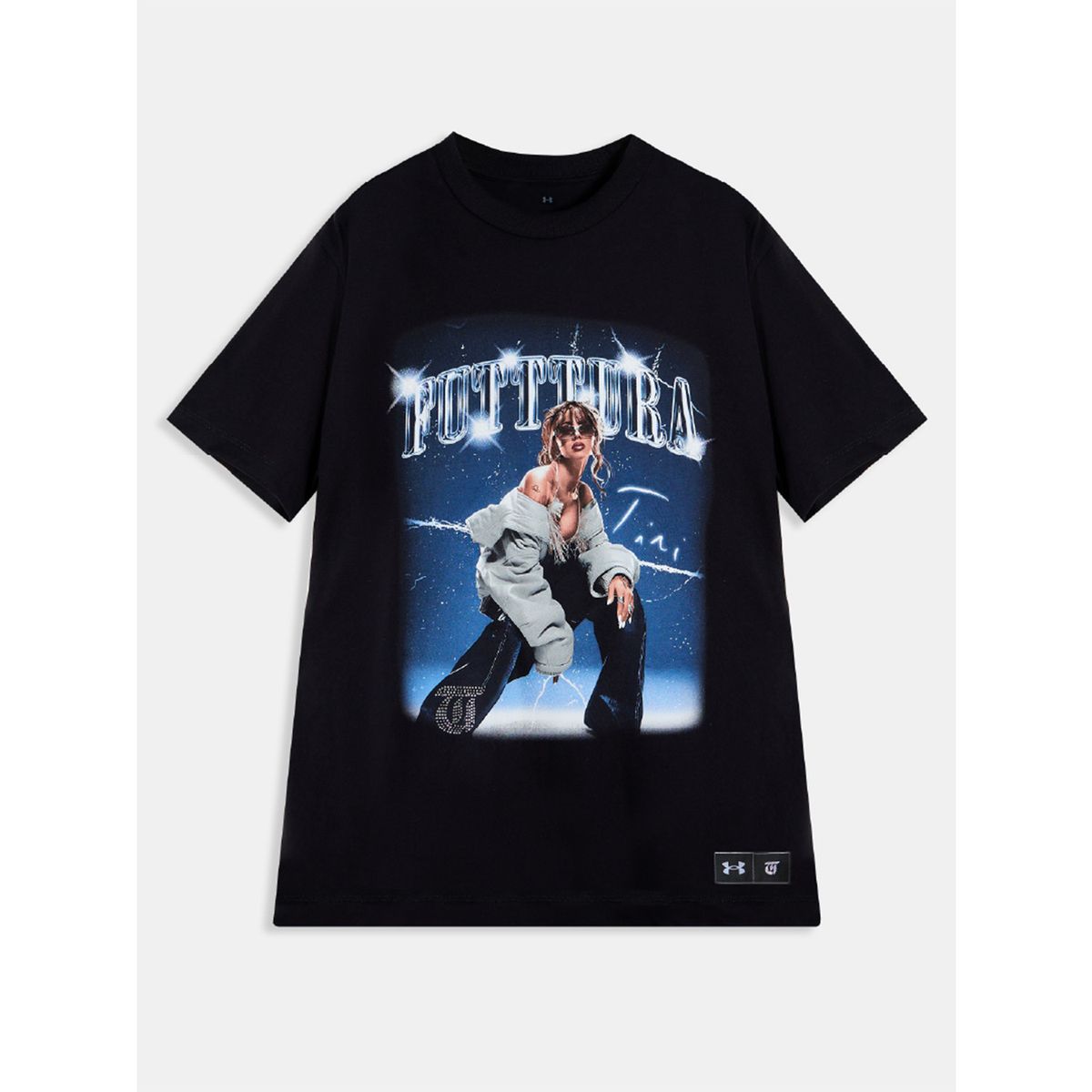 UNDER ARMOUR - Polera Oversized TINI Unisex Negra- FUTTTURA UNDER ARMOUR