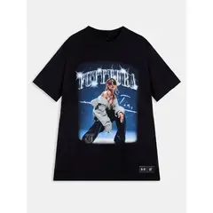 UNDER ARMOUR - Polera Oversized TINI Unisex Negra- FUTTTURA