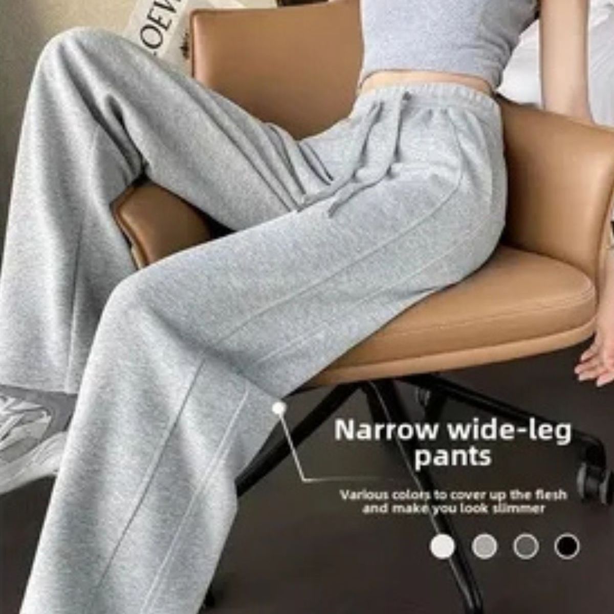 LOOK SHOP - Pantalón Mujer Palazzo Algodón. Buzo Lulu Calidad Premium 819