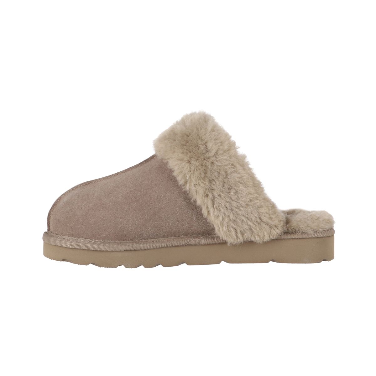 BAMERS - Pantuflas Mujer Cuero Fur Ii Taupe Bamers
