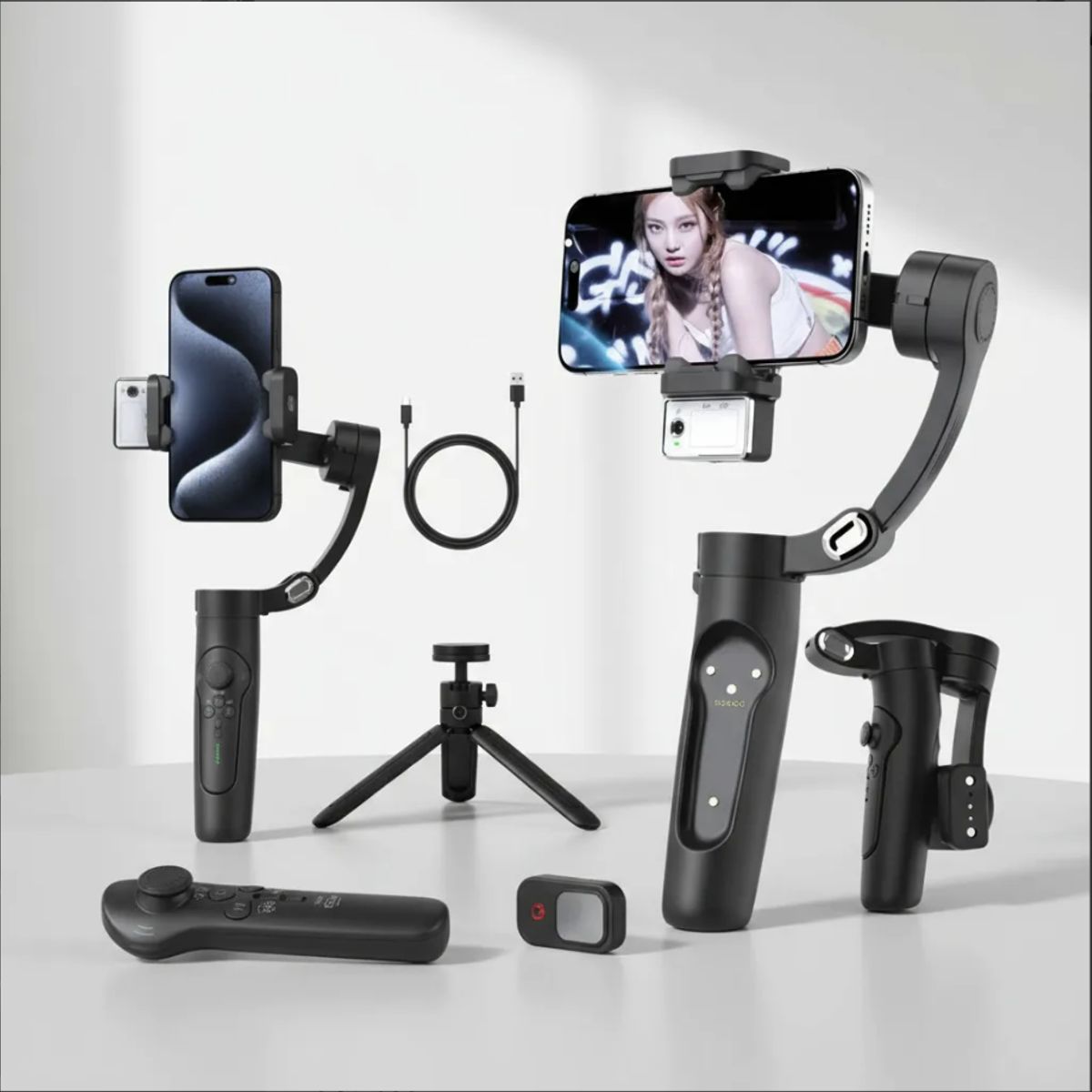 IRM - Estabilizador De Teléfono Inteligente 3 Ejes Seguimiento Ia Negro Agregar a favoritos
