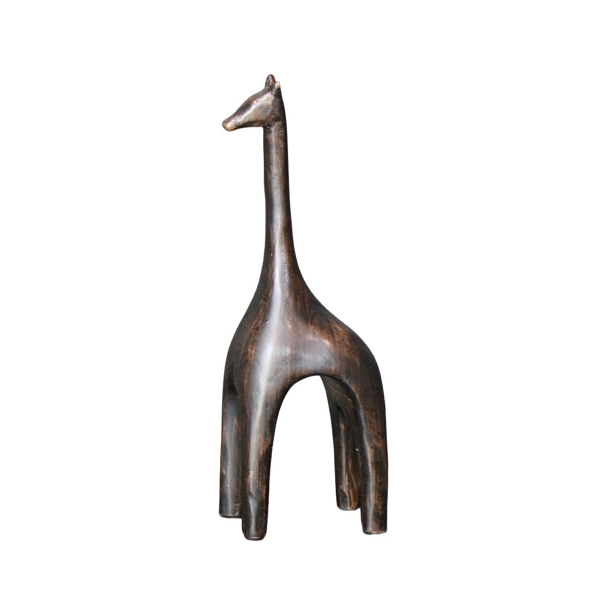 BROOKMAN - ADORNO JIRAFA RUDY POLIRESINA COGNAC 10,5 x 8 x 31 CM.