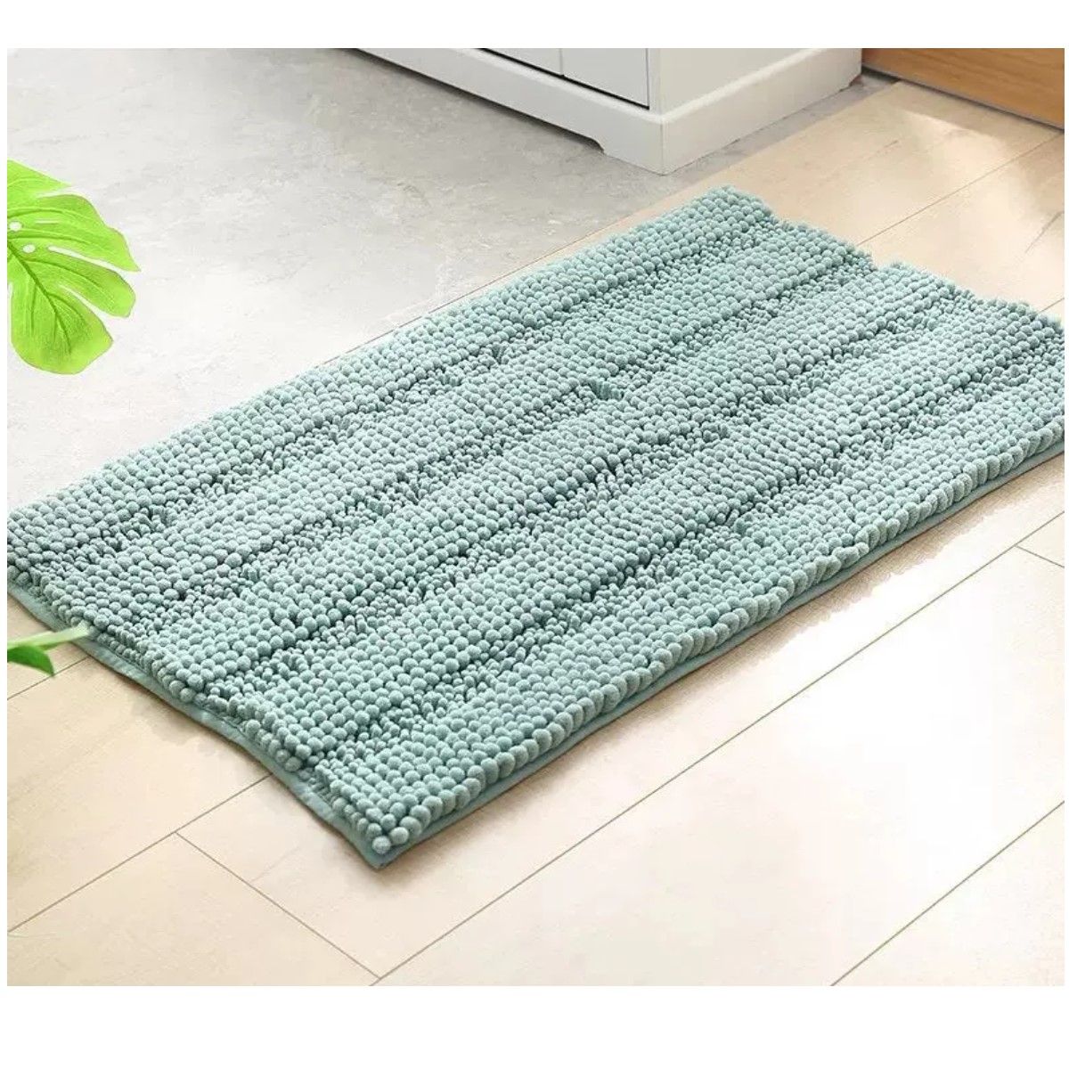 GENERICO - Set Juego De Baño 8 Piezas Alfombra Baño Eva Cortina Baño verde BELUG