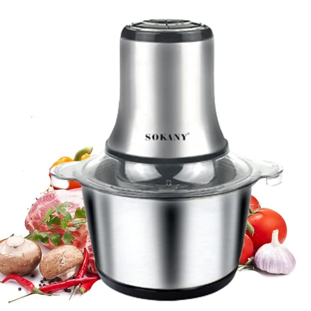 GENERICO - Picadora de verduras eléctrica procesador de alimentos 2 litros SK-7002a