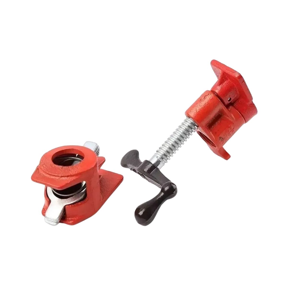 IMPORTCLICK - Prensa Ajustable Tipo Pony Tubo Carpintero Profesional 12,5x10,5 CM Rojo