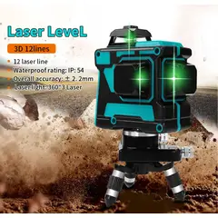 GENERICO - Nivel láser de 12 líneas 3D autonivelante
