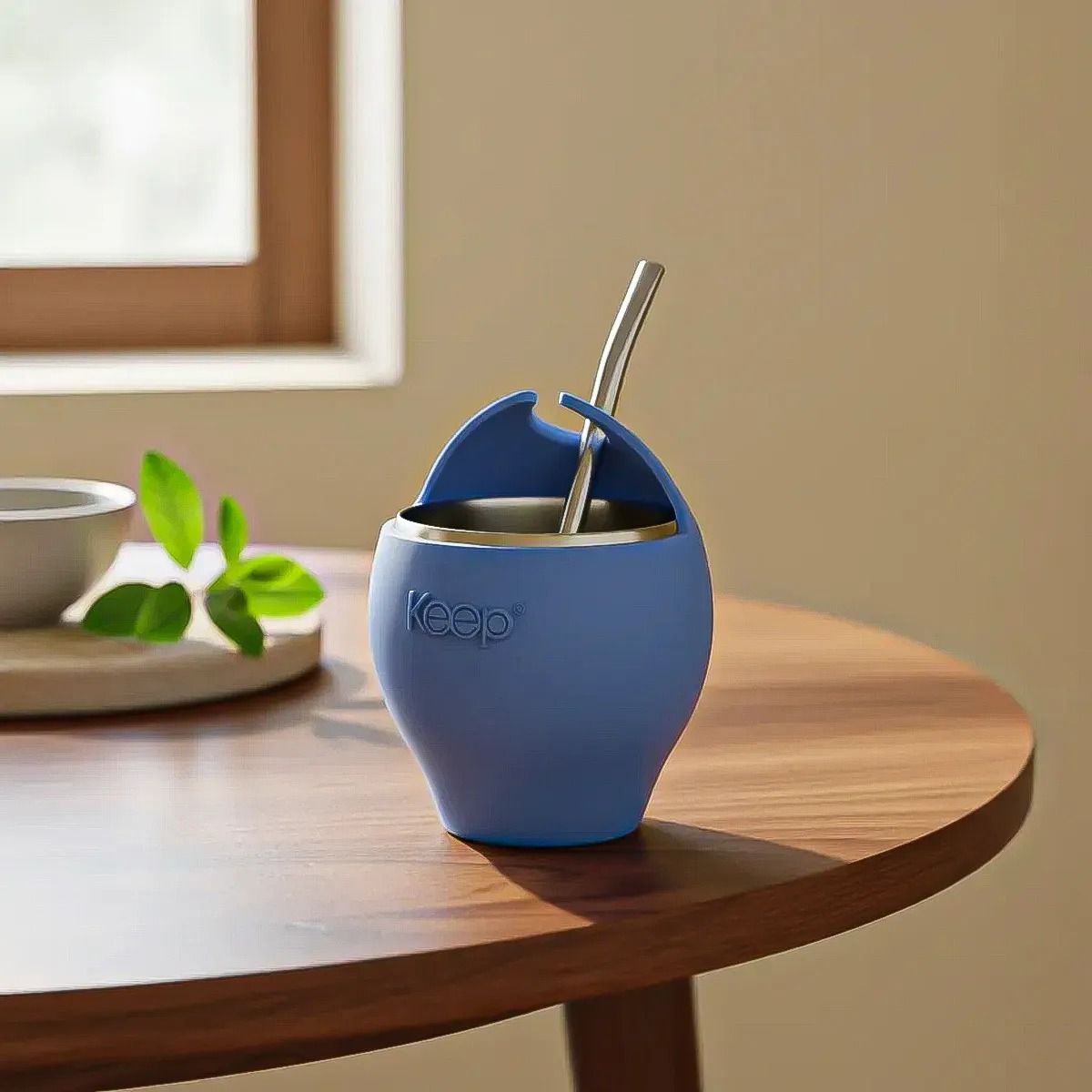 KEEP - Mate Con Bombilla Keep Mate Acero Inoxidable Mate 230ml Mate Azul