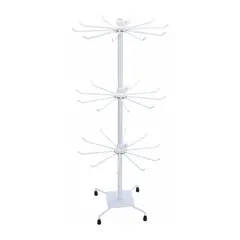 IMPORTCLICK - Exhibidor Porta Llavero Tipo Araña 3 Niveles 68x20 CM Blanco