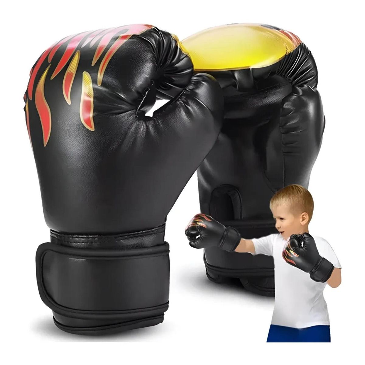 IMPORTCLICK - Guantes Entrenamiento Boxeo Artes Marciales Niño Negro