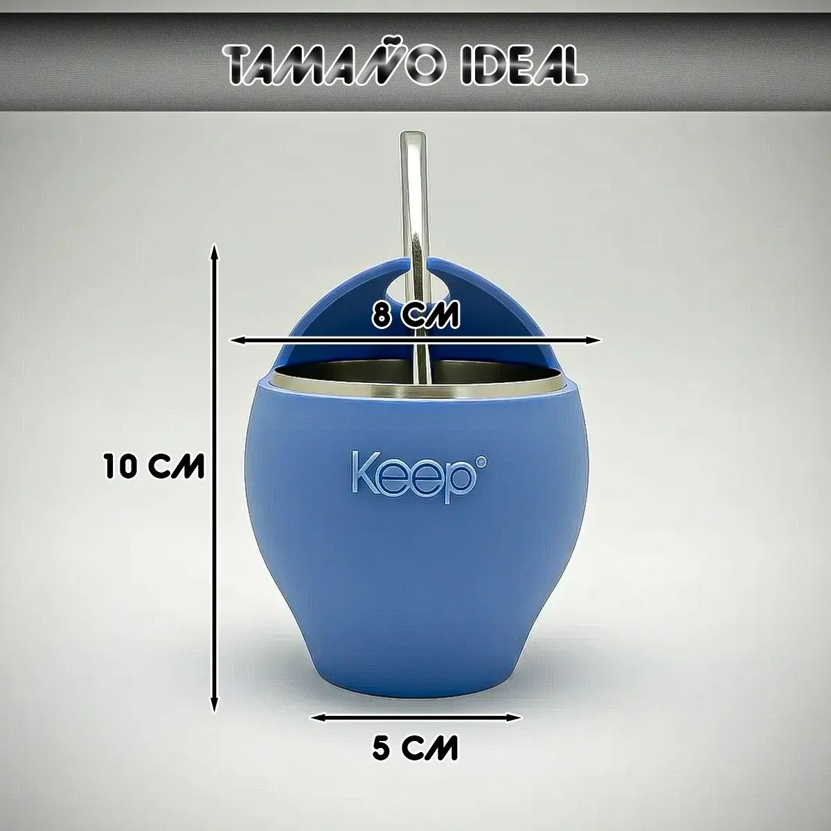 KEEP - Mate Con Bombilla Keep Mate Acero Inoxidable Mate 230ml Mate Lila