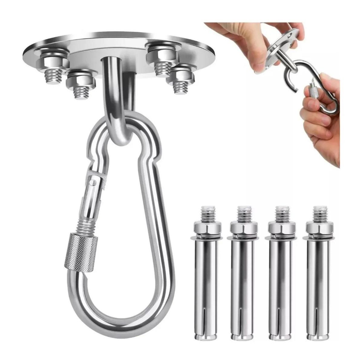 IMPORTCLICK - Ganchos techo Suspensión Yoha Hamaca Saco Boxeo 350 KG