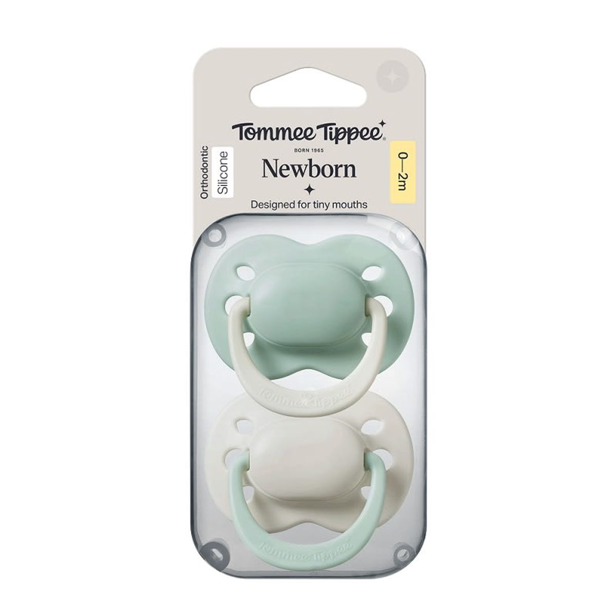 TOMMEE TIPPEE - CHUPETE DE SILICONA NEWBORN 2 UNIDADES 0-2 MESES NIÑO VERDE