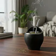 KEEP - Mate Con Bombilla Mate Acero Inoxidable Mate 230ml Mate Negro