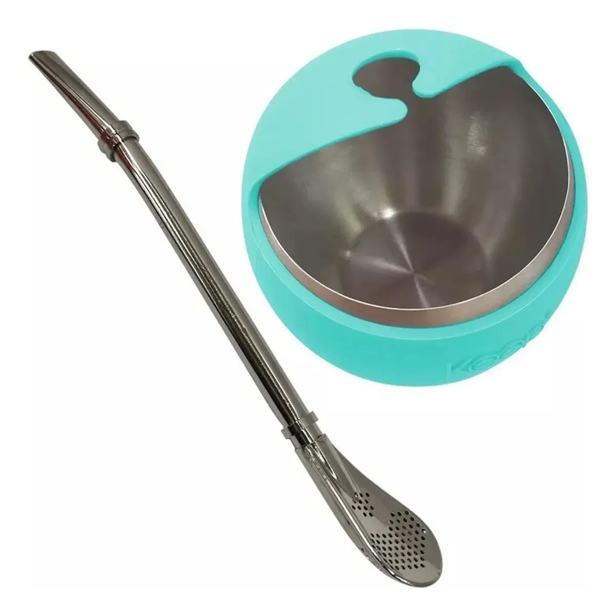 KEEP - Mate Con Bombilla Keep Mate Acero Inoxidable Mate 230ml Mate Negro
