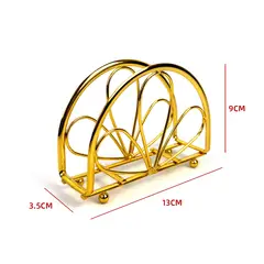 GENERICO - Servilletero Mesa Corazon Metal Dorado Cocina Hogar Estilo