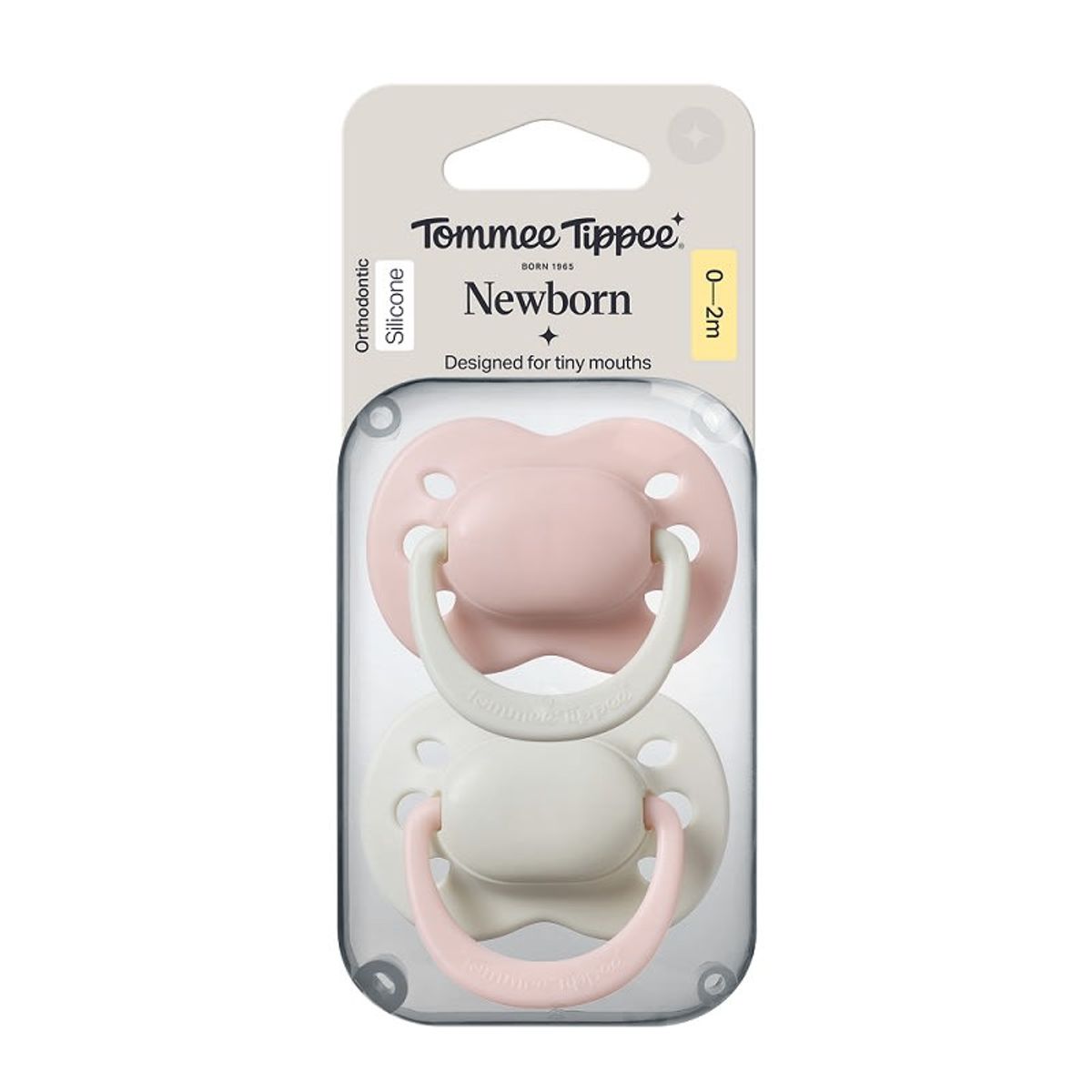 TOMMEE TIPPEE - CHUPETE DE SILICONA NEWBORN 2 UNIDADES 0-2 MESES NIÑA ROSADO