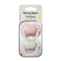 TOMMEE TIPPEE - CHUPETE DE SILICONA NEWBORN 2 UNIDADES 0-2 MESES NIÑA ROSADO