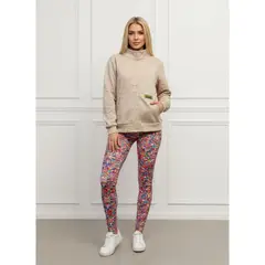 LIKE SHOP - Polerón Mujer Invierno Forro Polar Elasticado Cierre Cuello Alto A1719