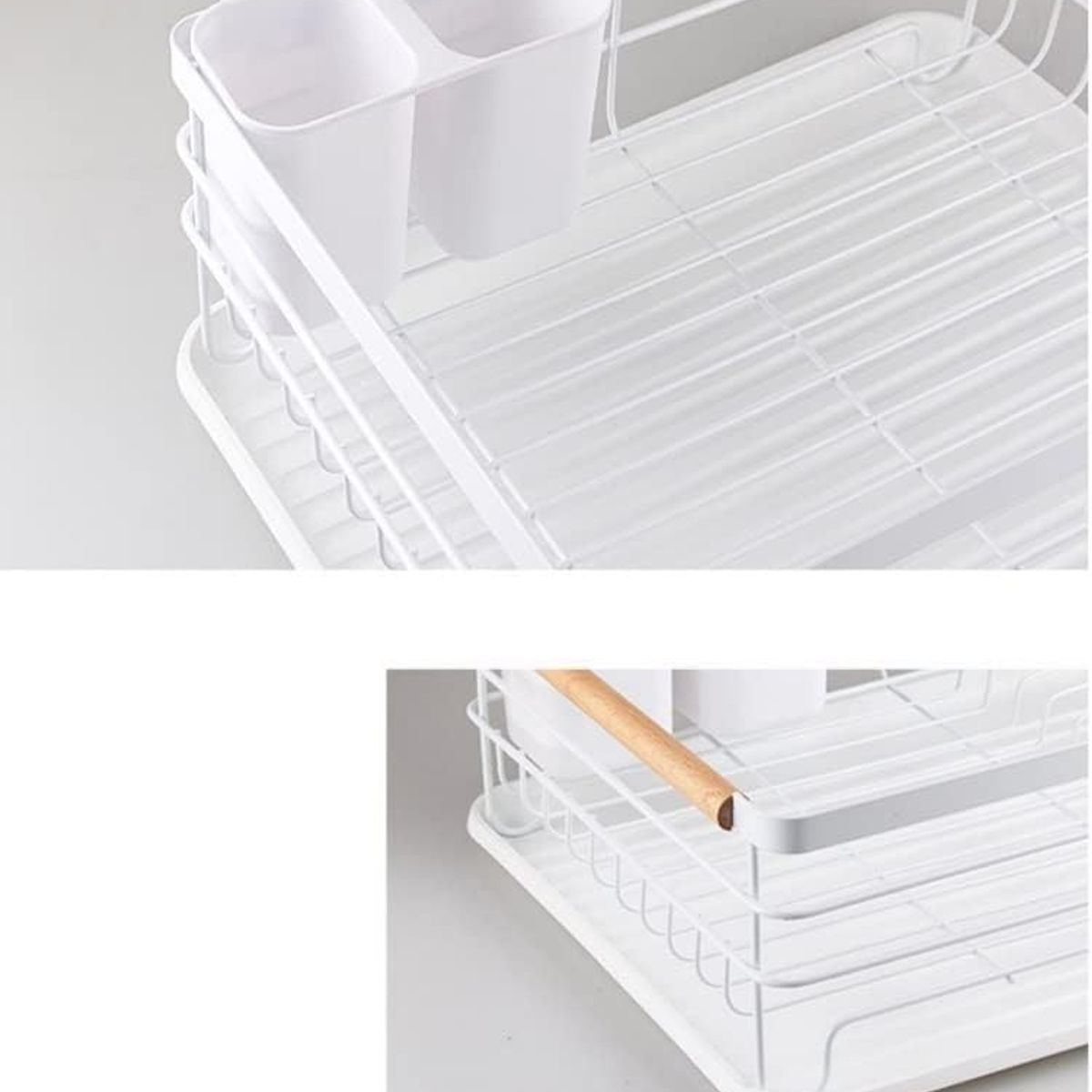 GENERICO - Secador Escurridor Plato Metal Blanco Cocina Orden Facil