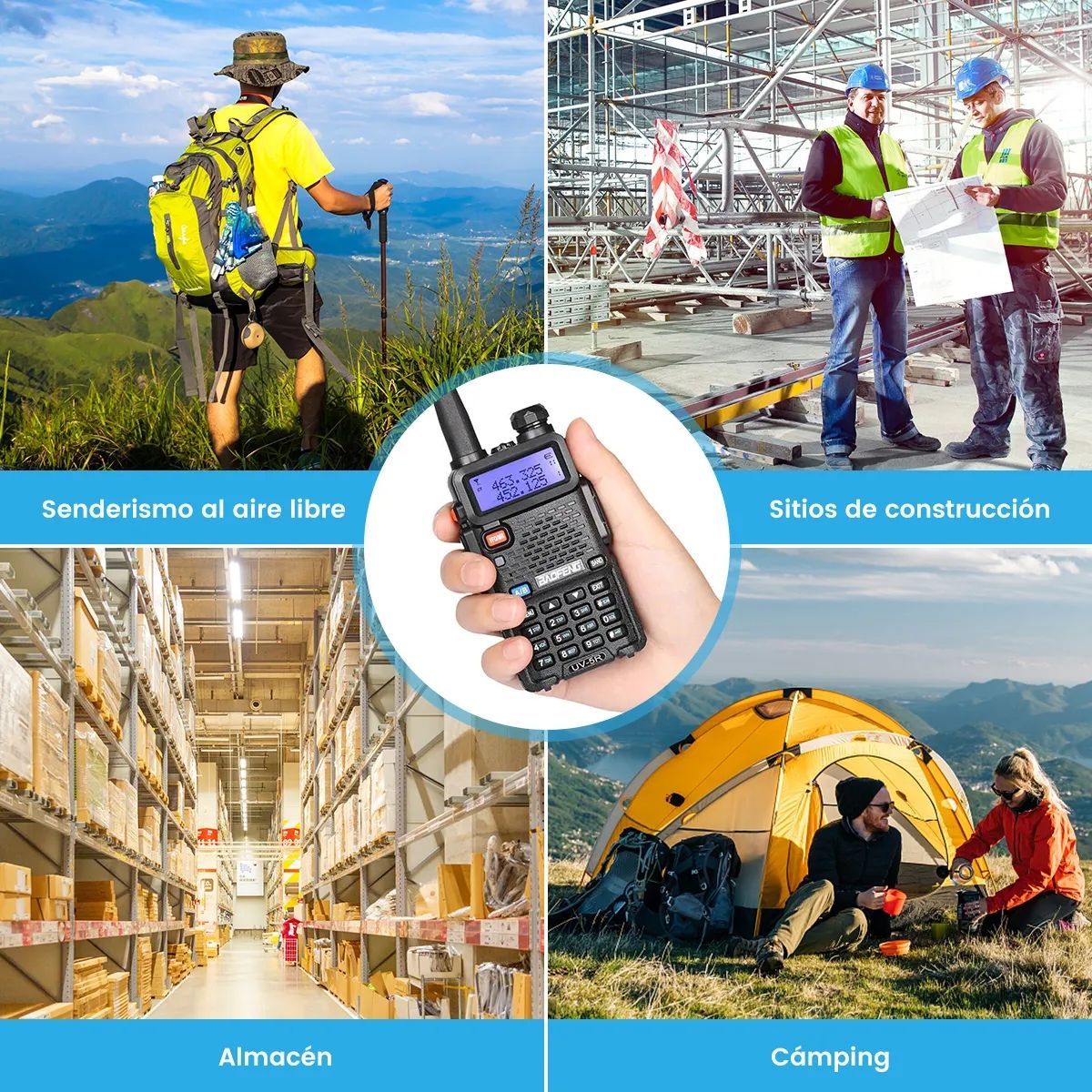 BAOFENG - Walkie Talkie Bf Uv-5r Radio Transmisor Doble Banda 136-174mhz 400-520mhz FIGOIMPORT