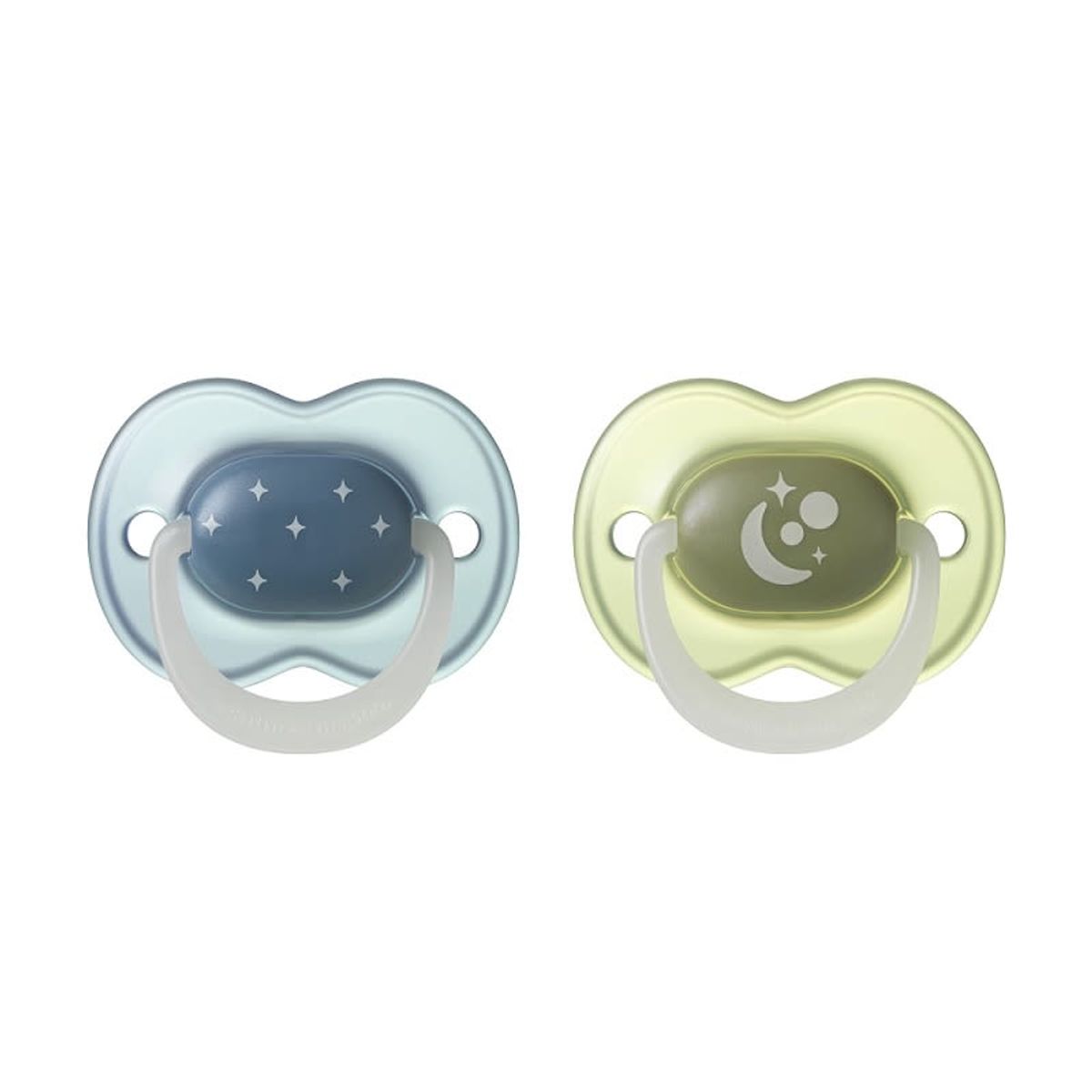 TOMMEE TIPPEE - CHUPETE DE SILICONA NIGHTGLOW 2 UNIDADES 6-18 MESES VERDE-AZUL