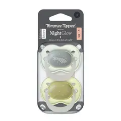 TOMMEE TIPPEE - Chupete Nightglow 0-6M Ortodóntico Silicona