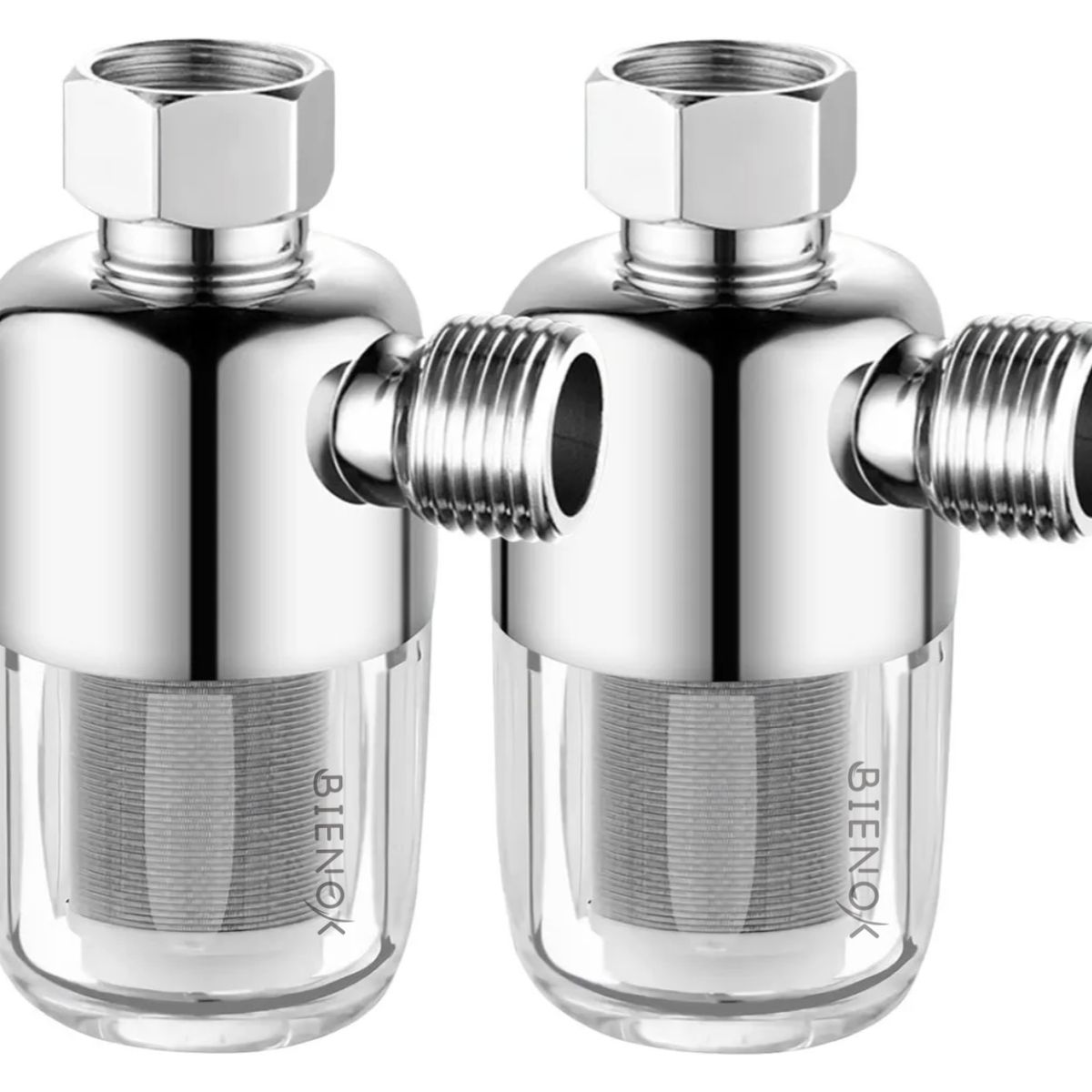 GENERICO - Filtro De Agua 1/2 Pulgada Acero Inoxidable Pack 2 Plateado