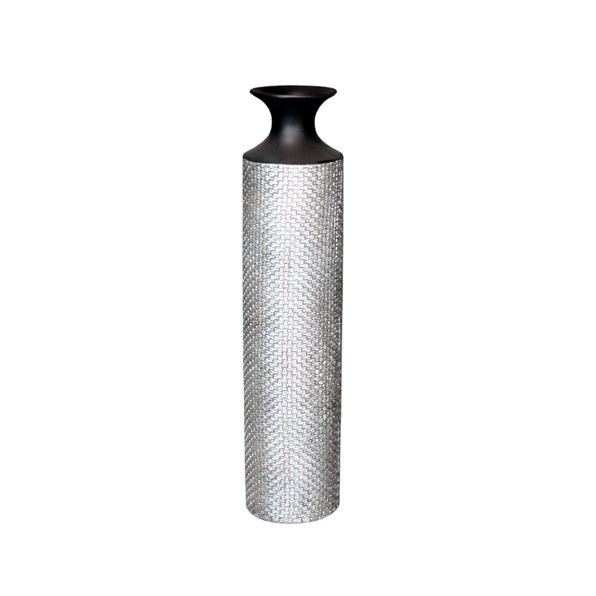 BROOKMAN - ADORNO SRIO PLATA/NEGRO POLIRESINA 12 x 12 x 50 CM