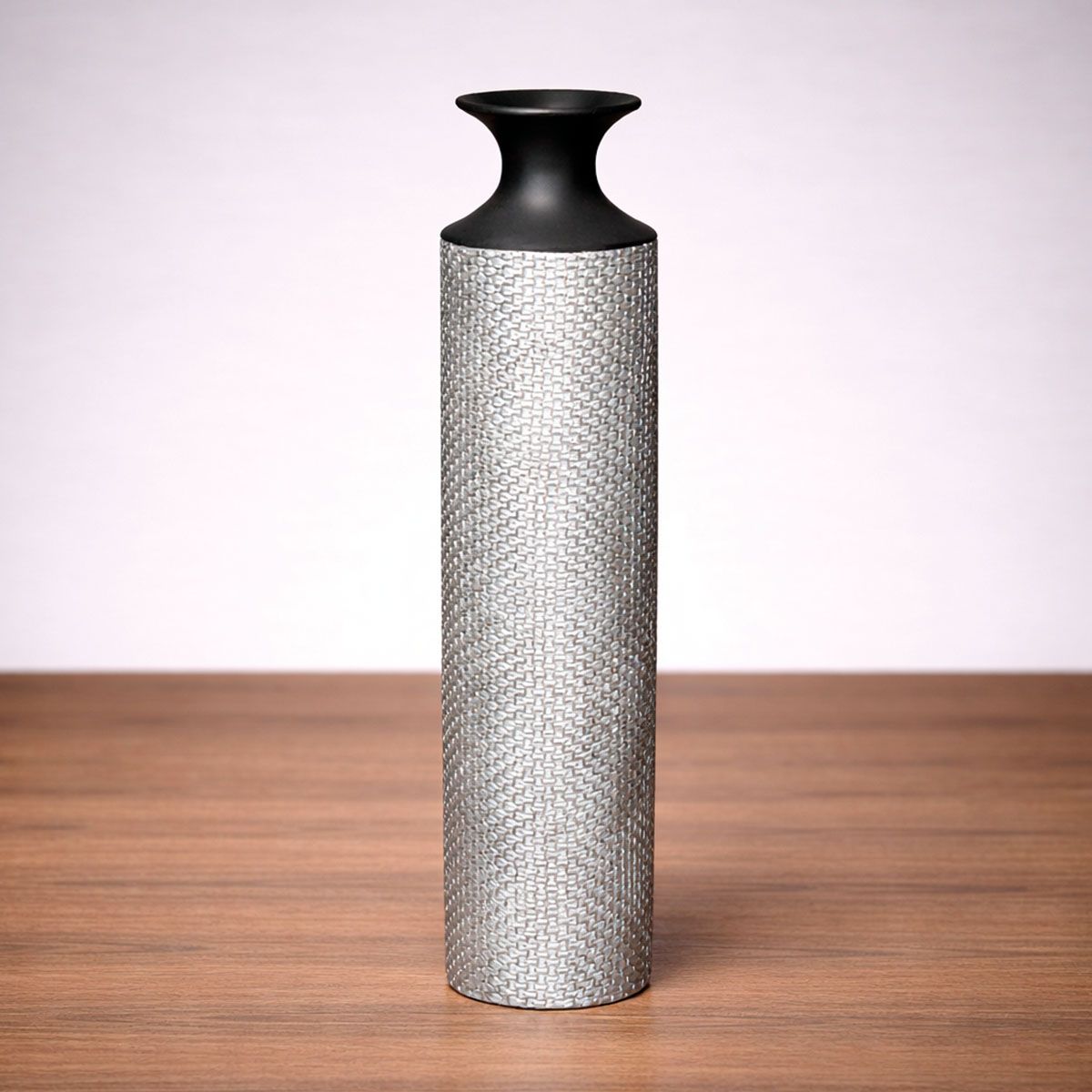 BROOKMAN - ADORNO SRIO PLATA/NEGRO POLIRESINA 12 x 12 x 50 CM