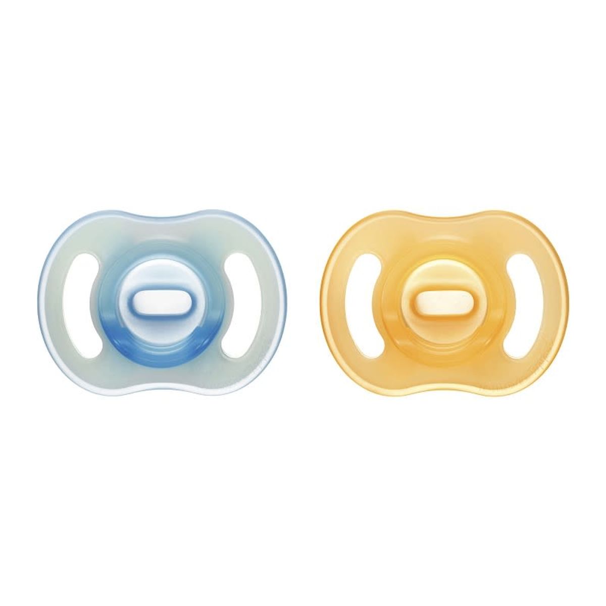 TOMMEE TIPPEE - CHUPETE DE SILICONA ULTRALIGHT NIGHTGLOW 2 UNIDADES 6-18 MESES AMARILLO-AZUL