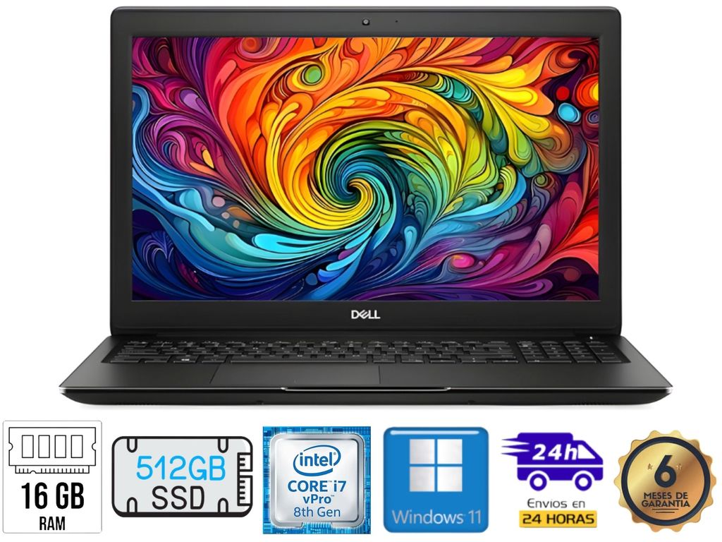 Latitude 3500 15.6" FHD Core i7-8565U 1.8GHz 16GB RAM 512GB SSD Win11 Pro Reacondicionado Grado B