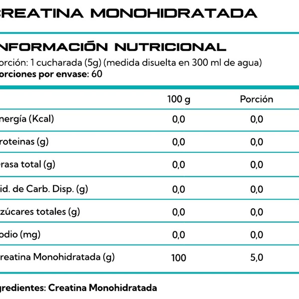 FOCUS NUTRITION - Creatina Focus Nutrition 300 gr